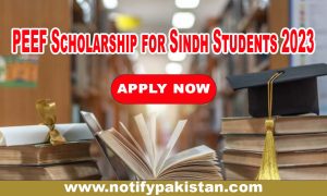 PEEF Scholarship for Sindh Students 2023