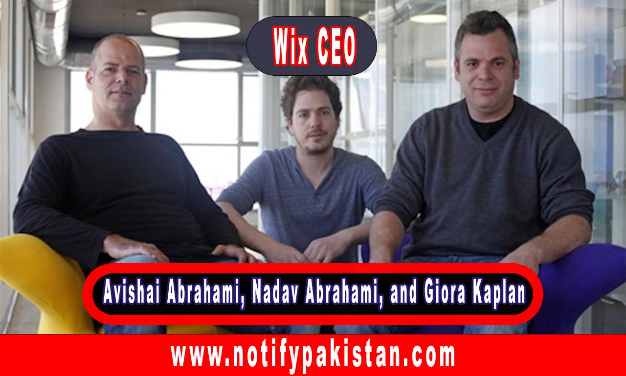 WIX CEO Avishai Abrahami, Nadav Abrahami, and Giora Kaplan