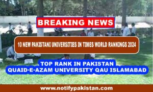 10 New Pakistani Universities in Times World Rankings 2024