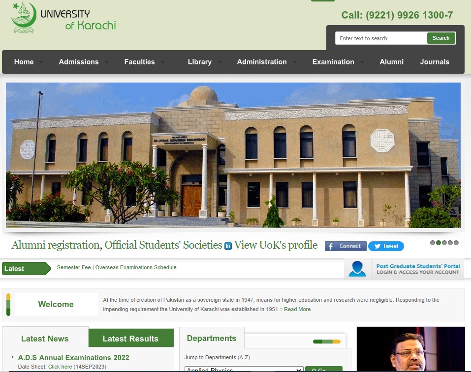 introduction of university of Karachi