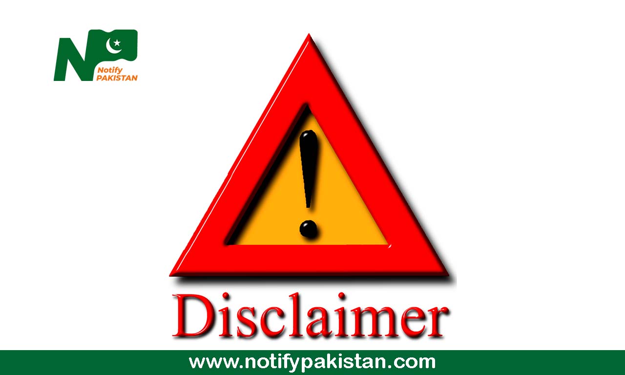 Disclaimer (Notify Pakistan)