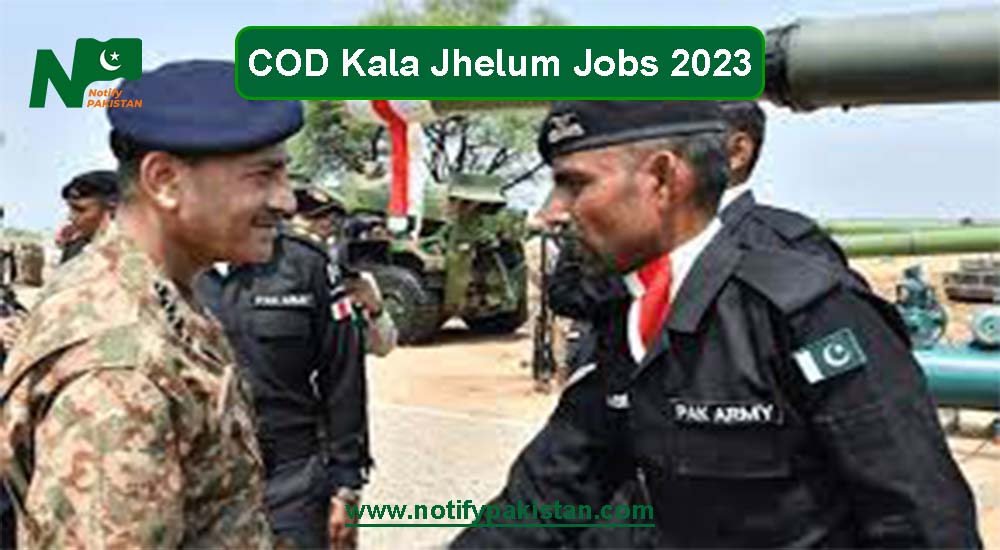 PAK Army Central Ordnance Depot COD Kala Jhelum Jobs 2023