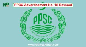 PPSC Jobs 2023 Advertisement No. 18 Revised