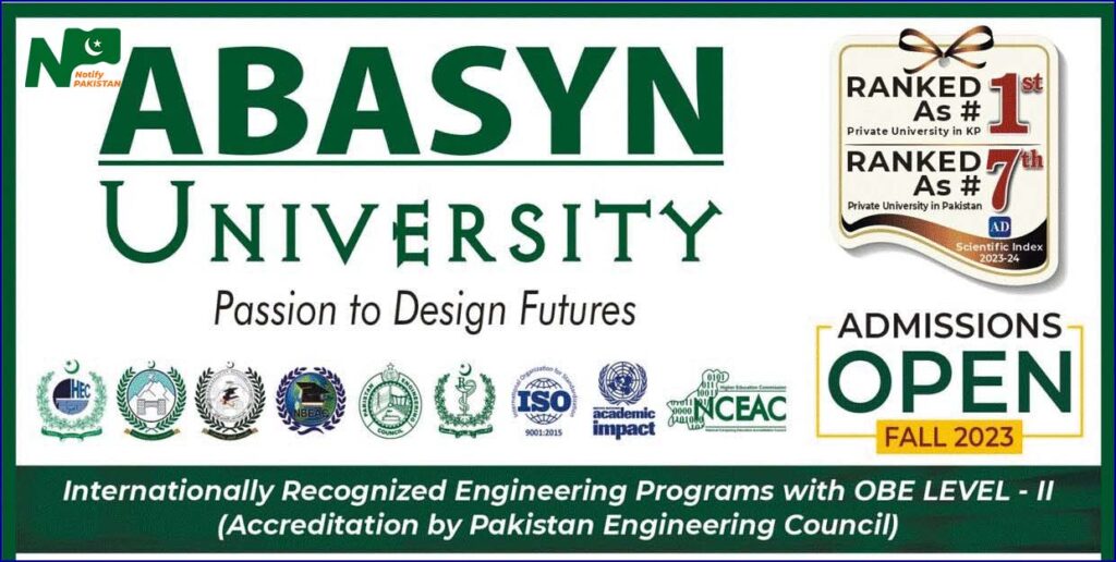 Abasyn University Peshawar AUP Admission Fall 2023 Online Apply ...