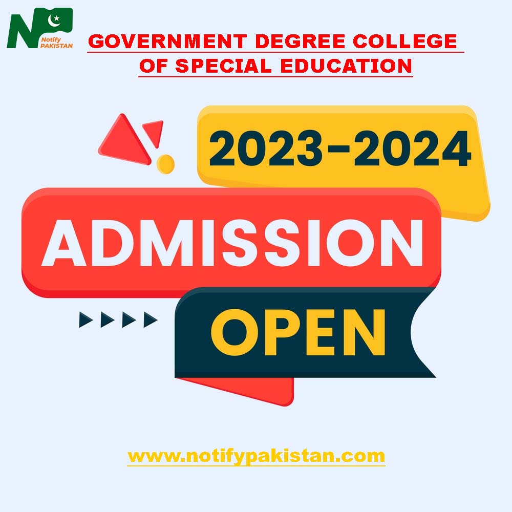 Government Degree College Of Special Education GDCSE Admission 2023