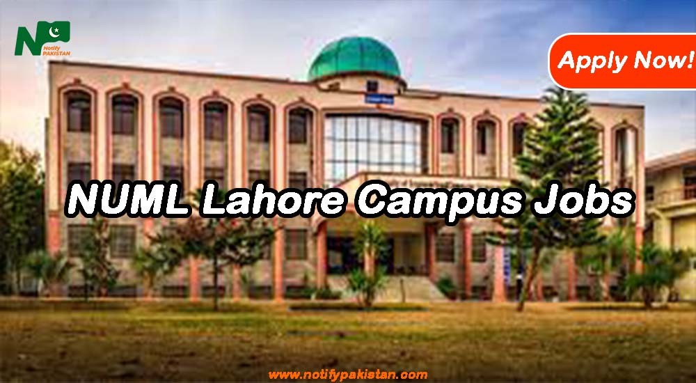 NUML Lahore Campus Jobs 2023