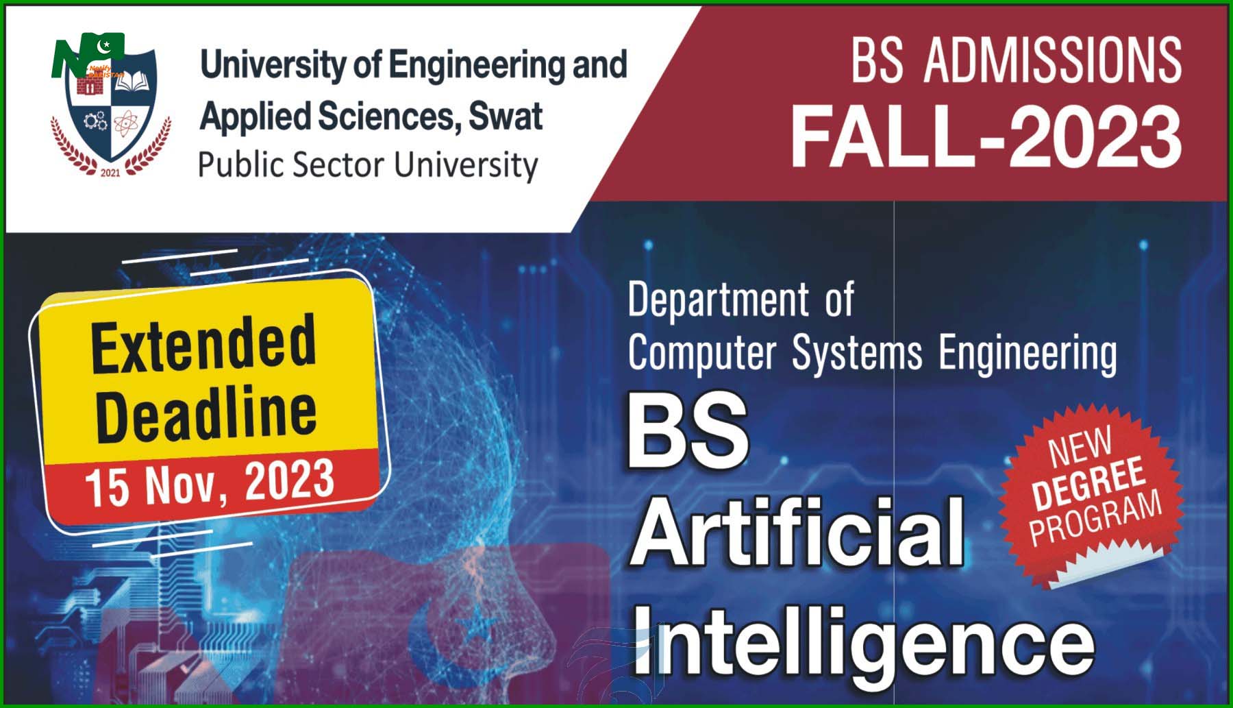 University Of Engineering And Applied Sciences Swat (UEAS) Admission Fall 2023