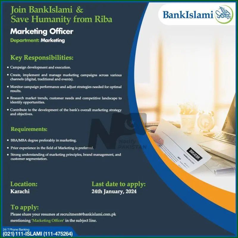 BankIslami Pakistan Jobs Advertisement