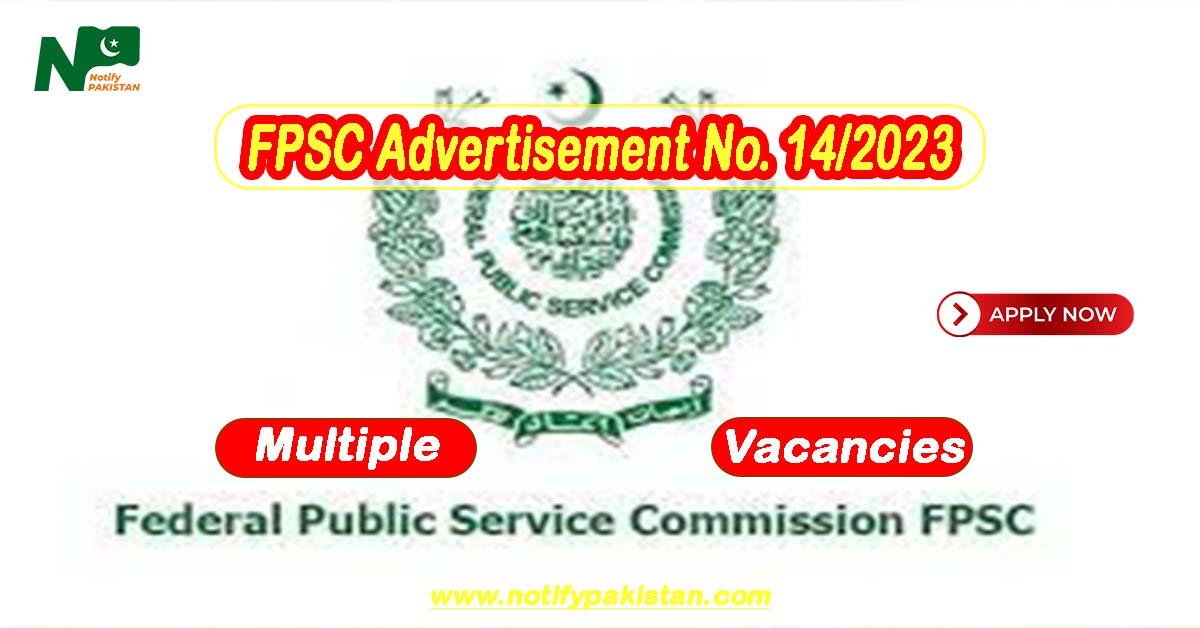 FPSC Jobs 2023 Advertisement No. 14