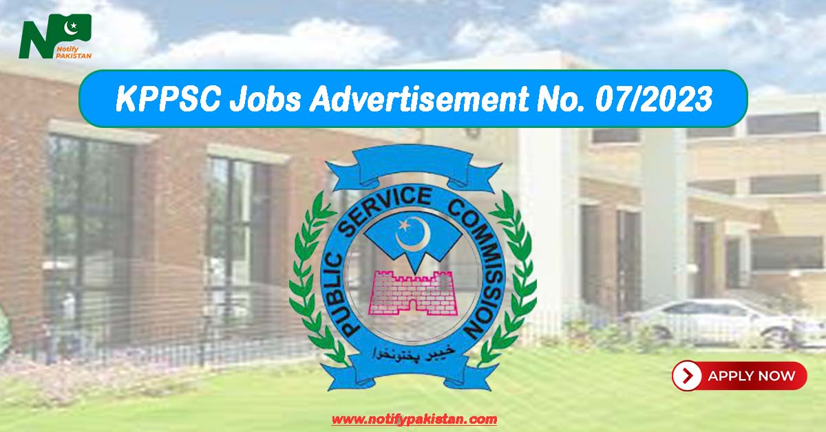 KPPSC Jobs Advertisement No. 07 2023