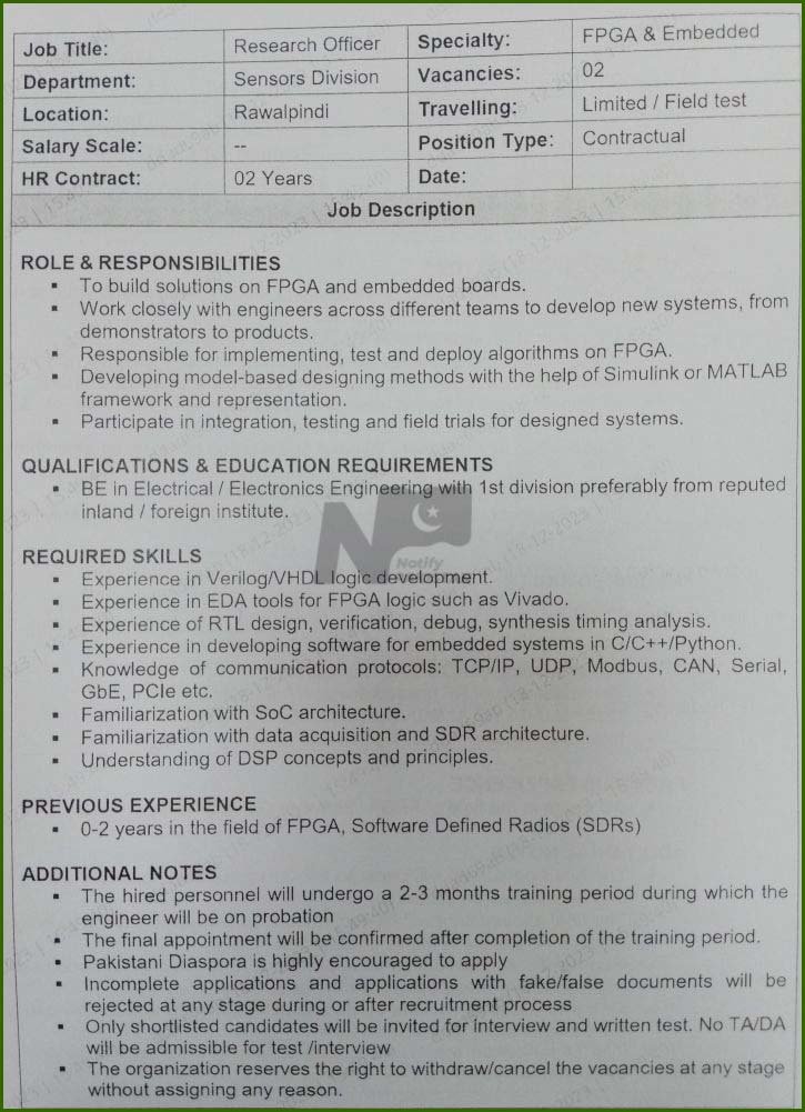 National Aerospace Science And Technology Park Nastp Jobs 2024 Online