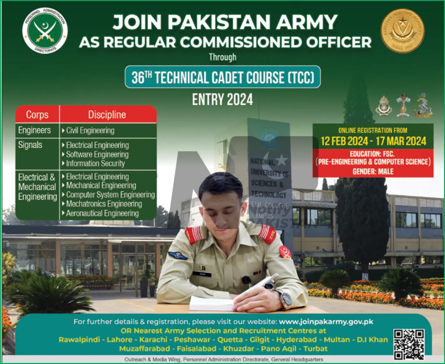 Pakistan Army Regular Commissioned Officers Jobs Advertisement
