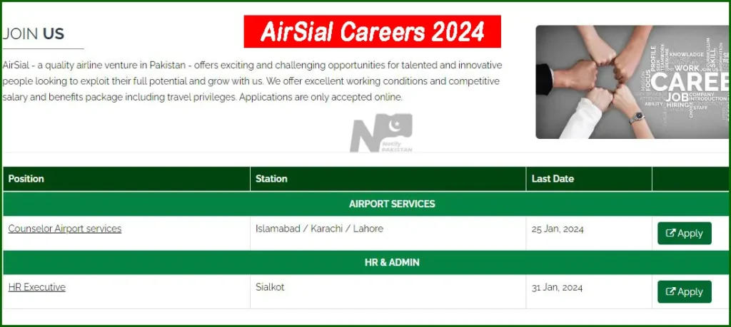 AirSial Jobs 2024 Advertisement