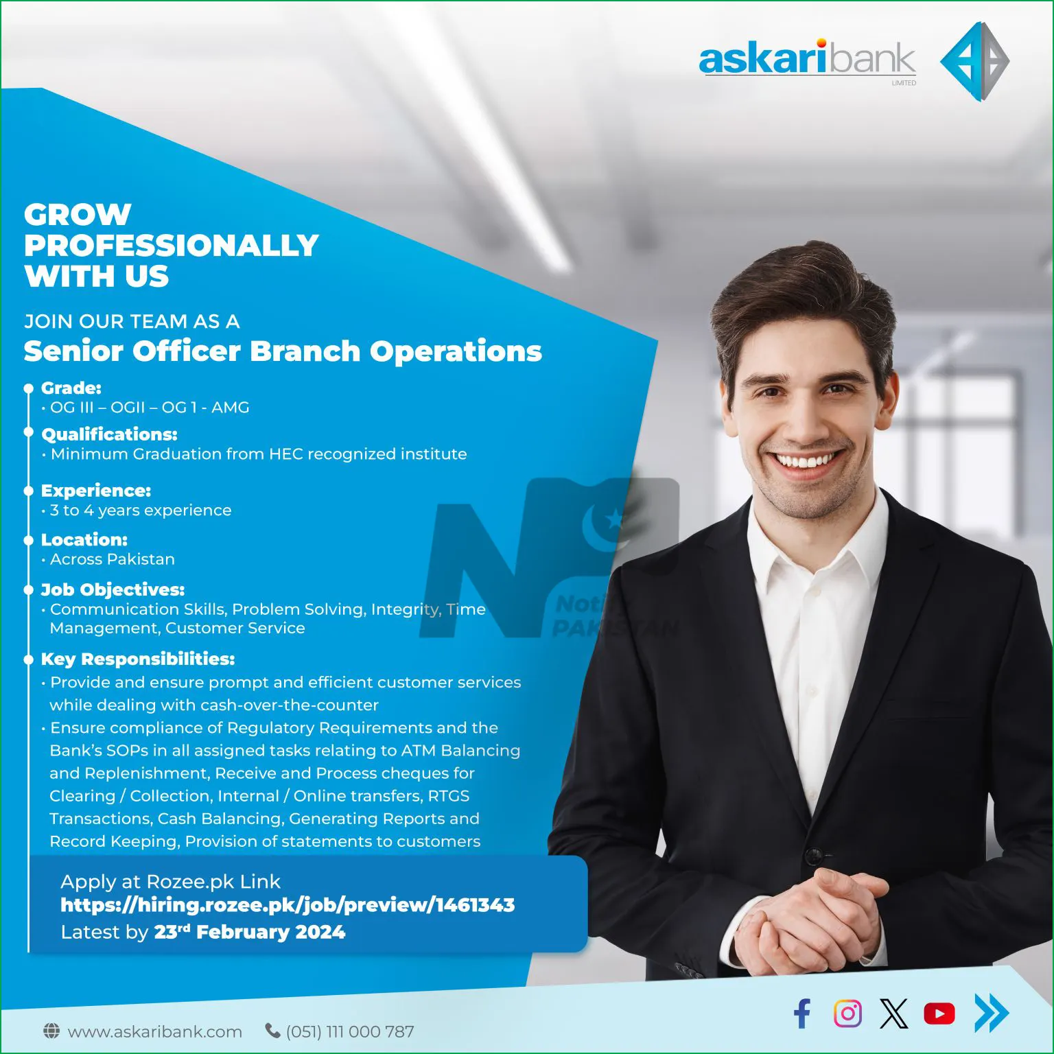 Askari Bank Limited AKBL Careers 2024 Advertisement # 2
