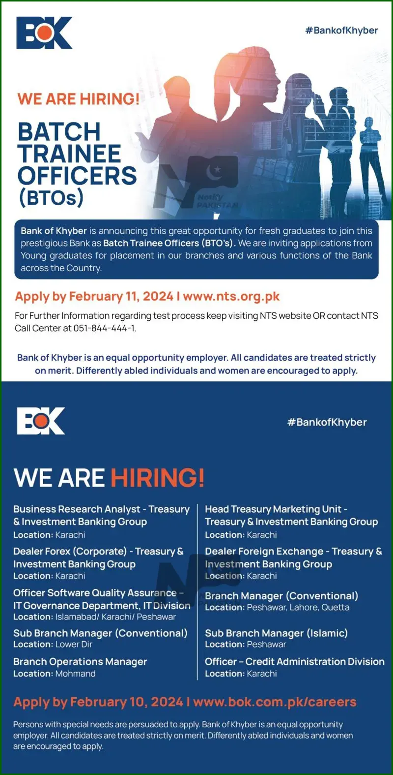 Bank of Khyber BOK Jobs 2024 Advertisement # 1