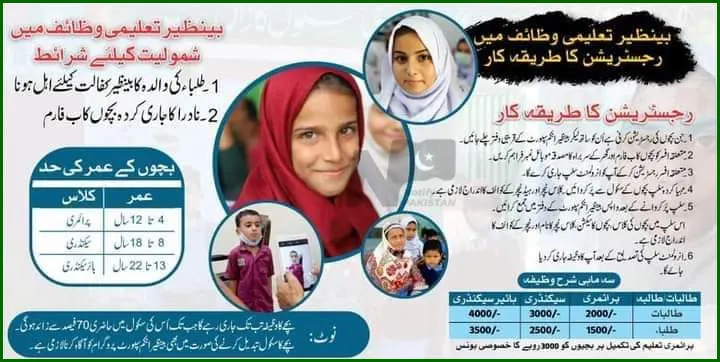 Benazir Taleemi Wazaif Program 2024 Advertisement