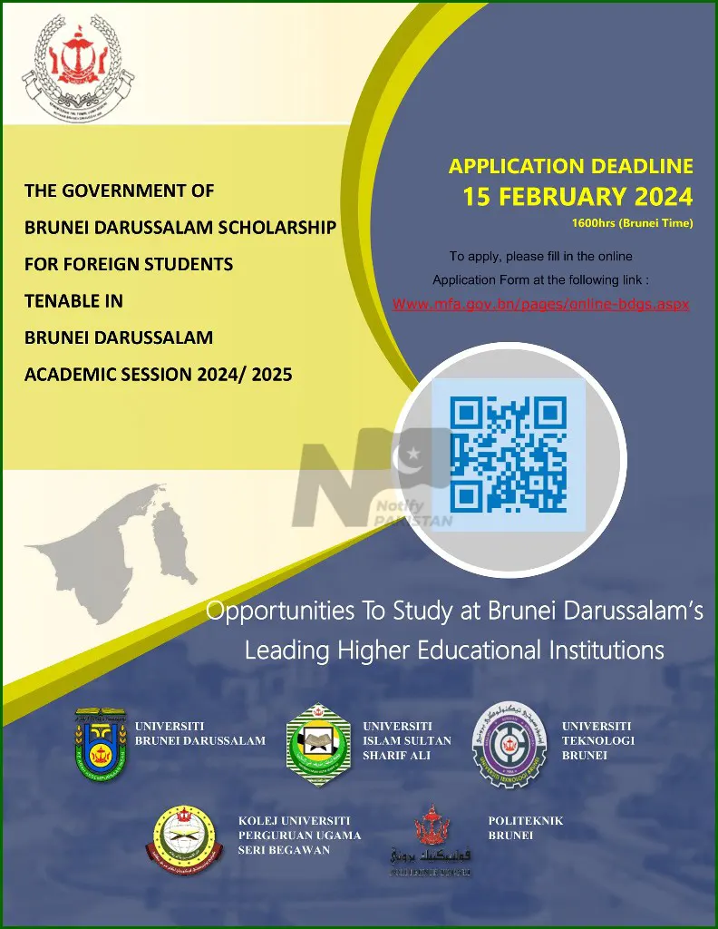Brunei Darussalam Scholarship Advertisement