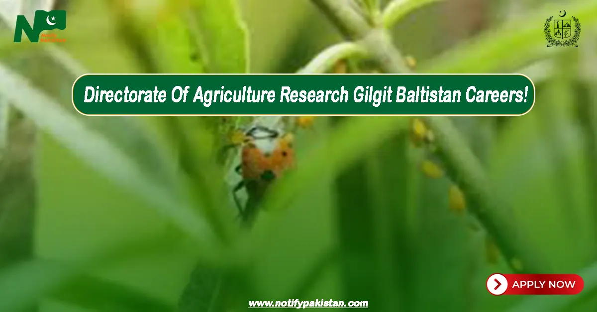 Directorate of Agriculture Research Gilgit Baltistan Jobs