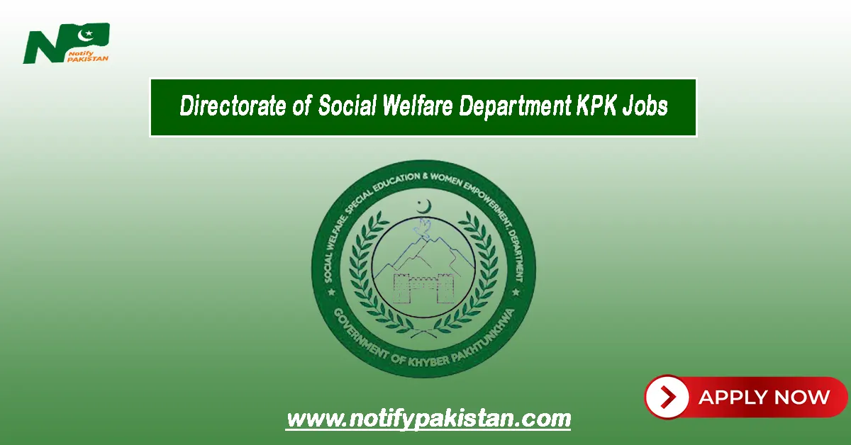 Directorate of Social Welfare Department KPK Jobs