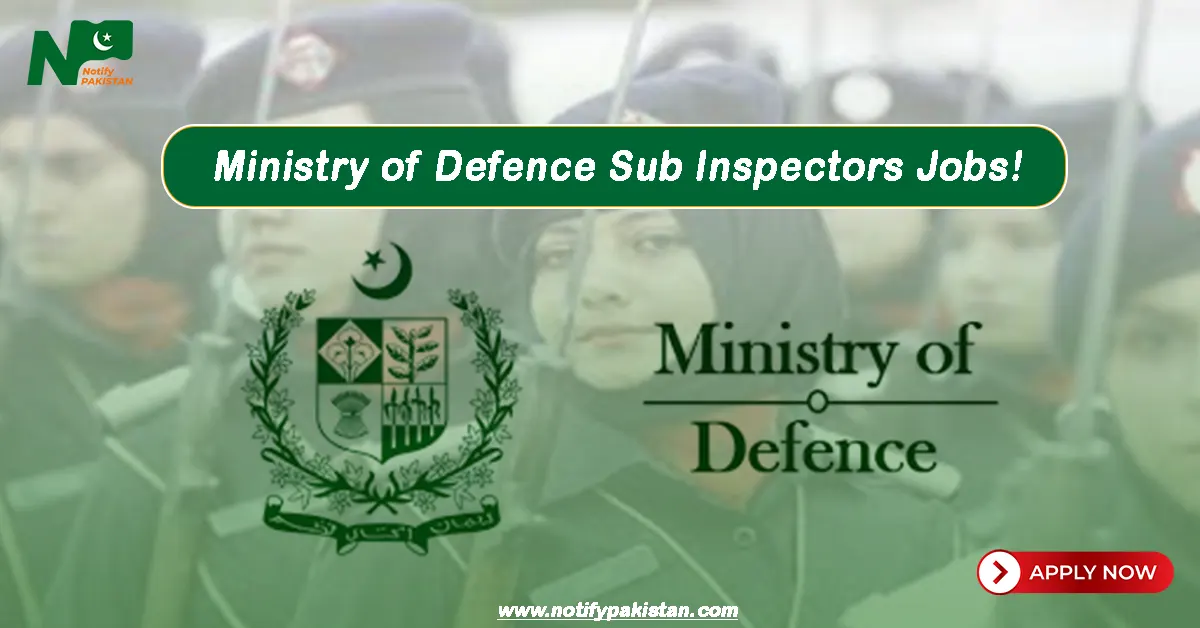 Ministry of Defence Sub Inspectors Jobs
