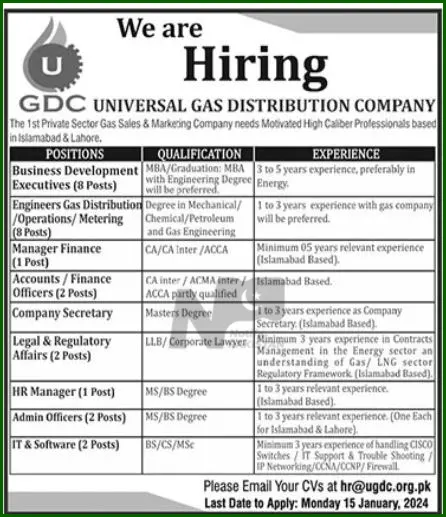 Universal Gas Distribution Company UGDC 2024 Advertisement