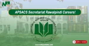 APSACS Secretariat Rawalpindi Jobs