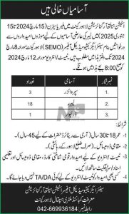 Station Health Organization SHO Lahore Jobs 2024 Advertisement