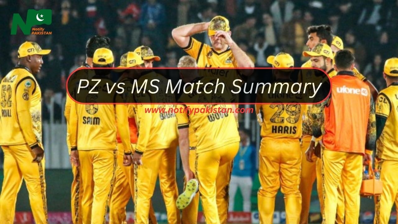 PSL 9 PZ vs MS - Match 21 Zalmi Secures Win after Thrilling Encounter in PSL 2024