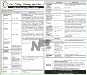 Primary Healthcare Initiative PPHI Sindh Jobs 2024 Advertisements
