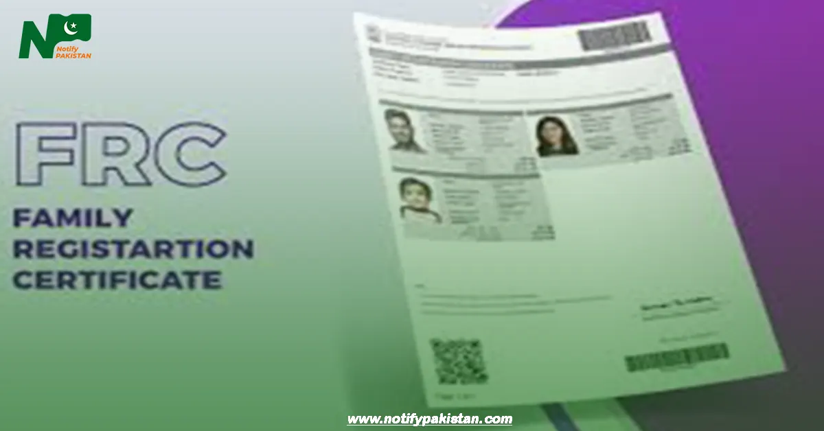 Nadra Maintains Updated Family Registration Certificate Fee for April 2024 FRC