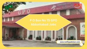 P O Box No 75 GPO Abbottabad Jobs
