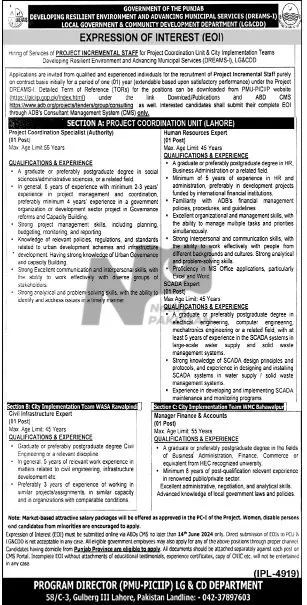  Local Government and Community Development Department LGCDD Punjab Jobs 2024 Advertisement