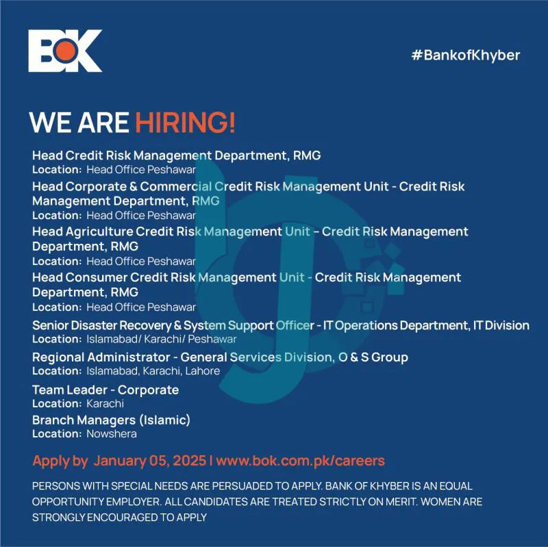 BOK Jobs 2025 Advertisements