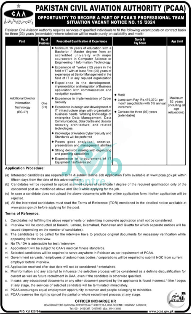 Pakistan-Civil-Aviation-Authority-Jobs-2025-Advertisement-PCAA-Karachi-Jobs-Today