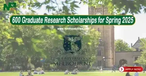 University of Melbourne Offers 600 Graduate Research Scholarships for Spring 2025