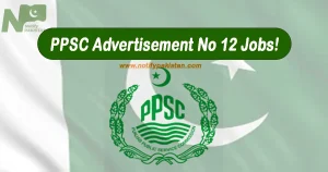 Punjab Public Service Commission PPSC Advertisement No 12 Jobs