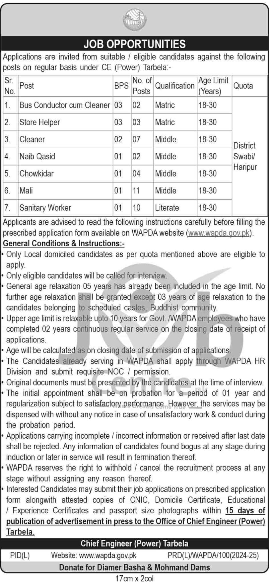 WAPDA Jobs 2024 Advertisement No #02