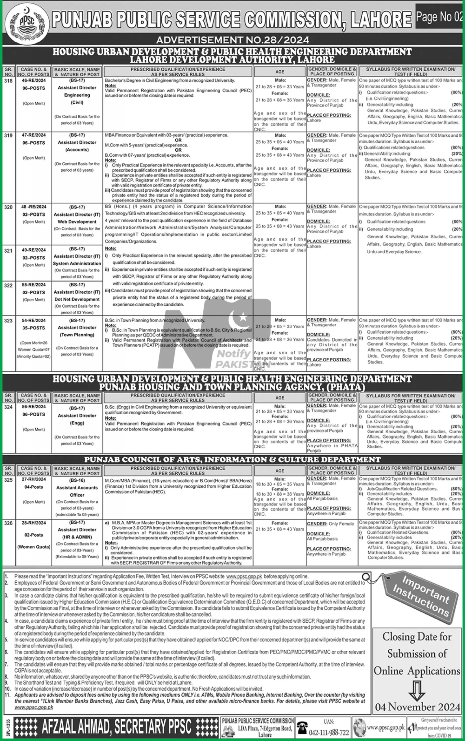 PPSC Jobs Advertisement No 282024 #1