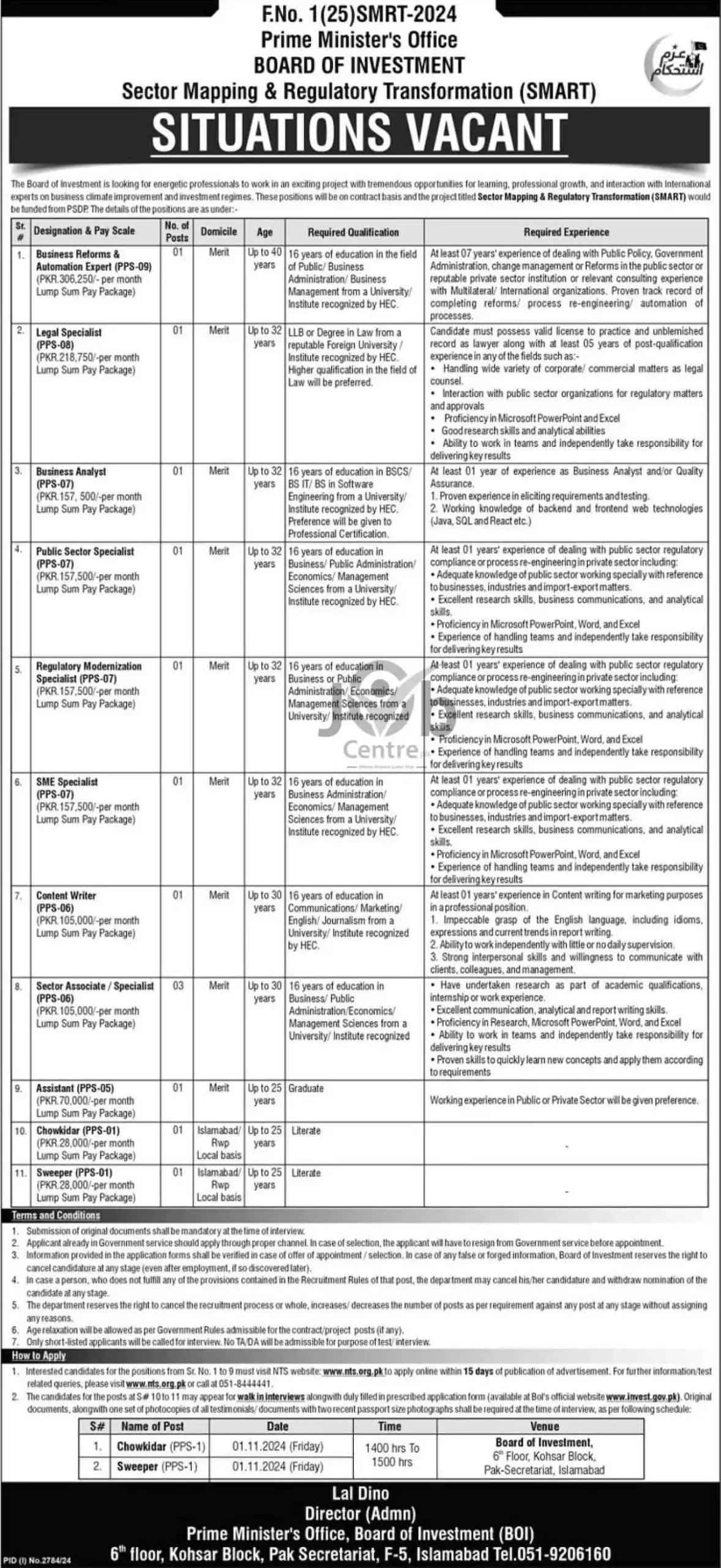 Sector Mapping & Regulatory Transformation SMART Project Jobs 2024 Advertisement