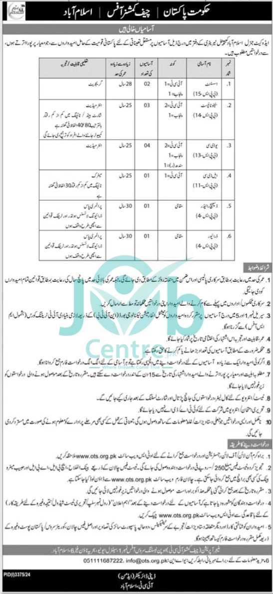 Advocate General Islamabad Jobs 2024 Advertisement