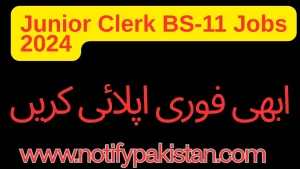 Junior Clerk BS-11 Jobs 2024