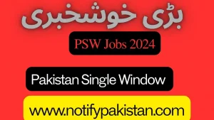 Pakistan Single Window PSW Jobs