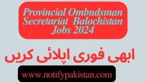 Provincial Ombudman Secretariat Balochistan Jobs