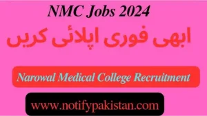 NMC Jobs 2024 Narowal Medical College Recruitment