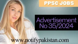 PPSC Jobs Advertisement No 352024