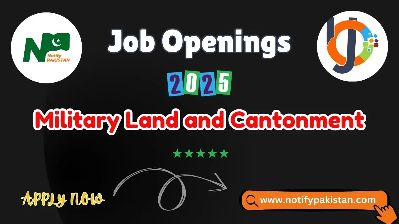 MLC Jobs advertisement 2025 Application Form | Military Land and Cantonment