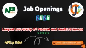 Liaquat University of Medical and Health Sciences and Jamshoro Sindh Pakistan is looking for LUMHS jobs 2025 and 2025.Last date to apply is April 30, 2025. Liaquat University Of Medical and Health Sciences LUMHS Jobs 2025 Jamshoro and inviting applications for various medical paramedical and administrative positions at District Head Quarter Hospital Dadu. The vacancies are available on a regular contract basis for candidates with a Sindh domicile. Liaquat University of Medical and Health Sciences LUMHS Jobs 2025 Jamshoro District Headquarters Hospital Dadu Hospital is accepting applications for various medical, nursing and administrative positions. Vacancies will be available on a regular basis on contract basis to Sindh resident applicants. [tab] [vacantpositions] Eligibility Criteria: Qualification: Middle, Matric, Intermediate, Bachelor, Master, Ba, MA, Bcom, BBA, DAE, MBBS, Diploma, BE, MSC Age: 18-40 years Gender: Both male and female candidates are eligible for most positions. Quota: Reserved quotas as per government policies (e.g., for disabled persons, minorities, etc.). Domicile: Candidates must have a Sindh Province domicile. Skills: Specific skills required per position (e.g., medical practice, administration, IT, technical skills, etc.). Detail Explanation: Clinical Surgical Sciences (BPS-18): Surgeon Gynaecologist Ophthalmologist/Eye Specialist ENT Specialist Senior Anesthetist/Anesthetist Orthopedics Urologist Clinical Medical Sciences (BPS-18): Physician Cardiologist Senior Pediatrician Diabetologist/Endocrinologist Neurologist Chest Specialist Psychiatrist Basic Medical/Dental (BPS-18): Pathologist Senior Dental Surgeon Senior Medical Officer Senior Women Medical Officer Senior Medicolegal Officer Senior Medical Officer (TBC) RMO General Senior Physiotherapist General (BPS-17): Human Resources Manager Accounts Officer Assistant Database Administrator IT Engineer Office Superintendent Paramedics/Others (BPS-16 to BPS-01): Staff Nurse (BPS-16) Biomedical Technician (BPS-11) Blood Bank Technician (BPS-09) Dispenser, ECG Technician, Hemodialysis Technician (BPS-09) Laboratory Technician (BPS-09) Lab Assistant (BPS-07) Mechanics, Senior Storekeeper (BPS-07, BPS-06) Electrician, Nursing Orderly, Driver (BPS-05) Attendant Chowkidar Naib Qasid Bearer BPS-02 Malhi Sanitary Worker Gate Keeper BPS-01 Application Process: Download Application Form: Visit the official website of LUMHS www.lumhs.edu.pk) and download the required application form. Fill the Form: Complete and application form with accurate details as per the eligibility criteria for the desired position. Pay the Application Fee: Pay a and refundable application fee of Rs. 2,500 per post at the designated bank. Attach Required Documents: Attach all necessary documents such as educational certificates experience letters, and Sindh domicile proof. Submit the completed form fee receipt and documents by February 3 2025 to the Registrar's Office LUMHS Jamshoro. Apply Online Last Date: The last date and submission of applications is 3rd February 2025.