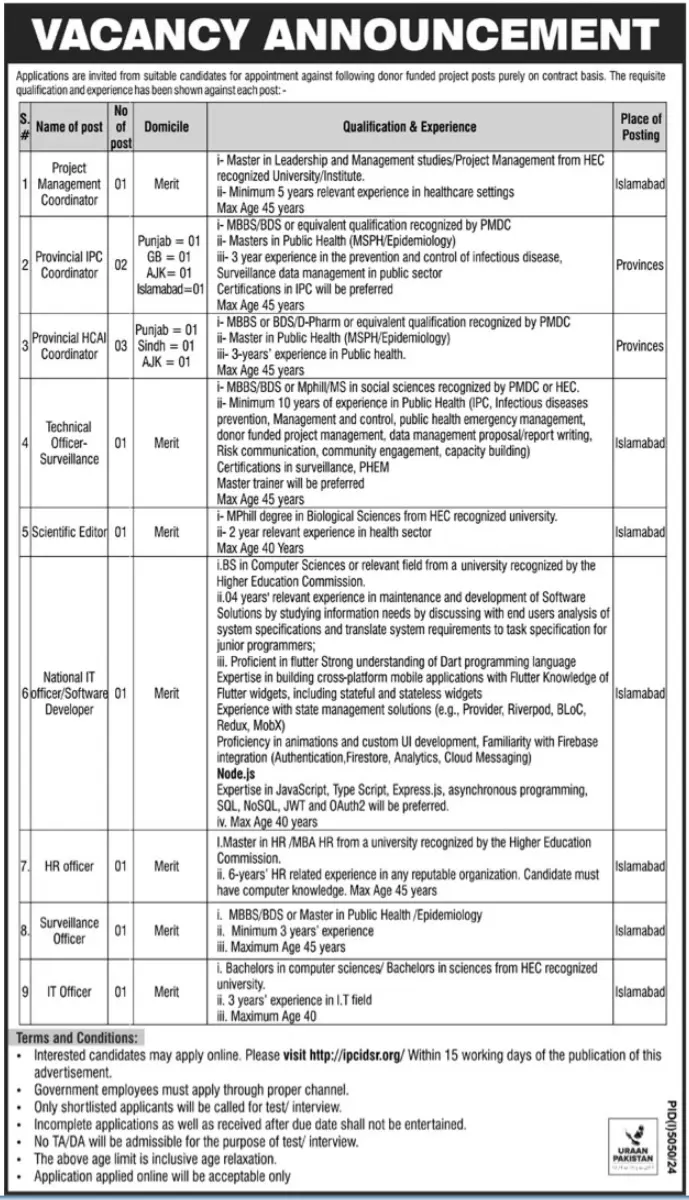 Project Management Coordinator And HR Officer Jobs 2025 Advertisements