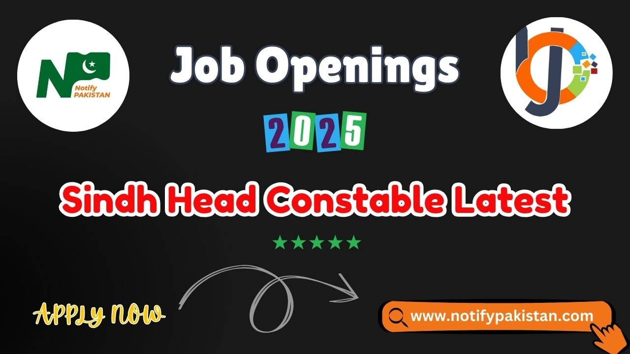 Sindh Head Constable Latest jobs