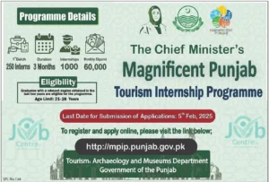 CM Punjab Tourism Internship Program Jobs 2025 Advertisements: